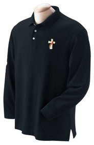 Long Sleeve Men's 100 percent cotton Polo Shirt. The softest and most durable cotton. Matching knit collar and Dupont Lycra ribbed cuffs offer a clean look. Classic fit offers  a professional appearance.   Sizes S, M, L, XL, 2X, 3x, 4x. See sizing chart for measurements. Long Sleeve Colors: Black, Heather Grey, Navy, Royal, Stone and White. (Red not available in Long sleeve) 