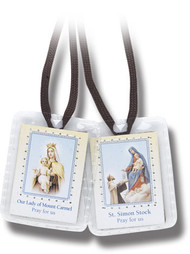 Brown or White Scapular. Laminated (Sealed in a Soft Plastic Case) or Plain Cloth Scapular. Bulk Pricing Available ~ Call 1.800.523.7604
