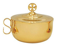 Gold Plated Ciborium.  Four sizes to choose from ranging from 4 1/2" to 5" Height with host capacities from 300 to 750.  Host capacity (Based on 1 1/8" Host)