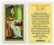 Prayer to say to Patron Saint Isidore of Seville Before logging on to the Internet!
Clear, laminated Italian holy cards with gold accents.
Features World Famous Fratelli-Bonella Artwork.
2.5'' X 4.5''