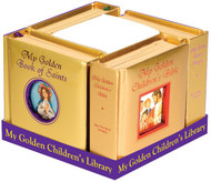 A perfect and meaningful gift for any child. Four of our Golden Children's Books specially packaged in order to display all titles and the beauty of their golden padded covers and gilded edges. Each book has 42 pages.  CPSIA compliant.
Measures 5-1/8 X 5-1/8"
Padded Hardcover, 42 pages
Golden Book of Mary, Prayers, the Bible, & the Saints