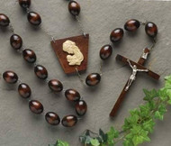 Wall Rosary, Brown Bead