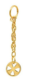 Bright nickel plated or High polished 24K gold plate. 5" Length. Gift boxed