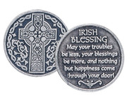 Celtic Cross with Irish Blessing Pocket Token 