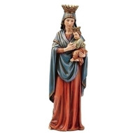 Resin stone mix 12.75" statue of Our Lady of Perpetual Help. 12.75"H x 4"W x 3.13"D