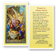 Clear, laminated Italian holy cards with gold accents. Features World Famous Fratelli-Bonella Artwork. 2.5'' X 4.5'' 