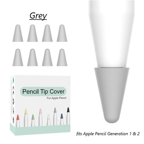 Apple pencil tip covers in grey