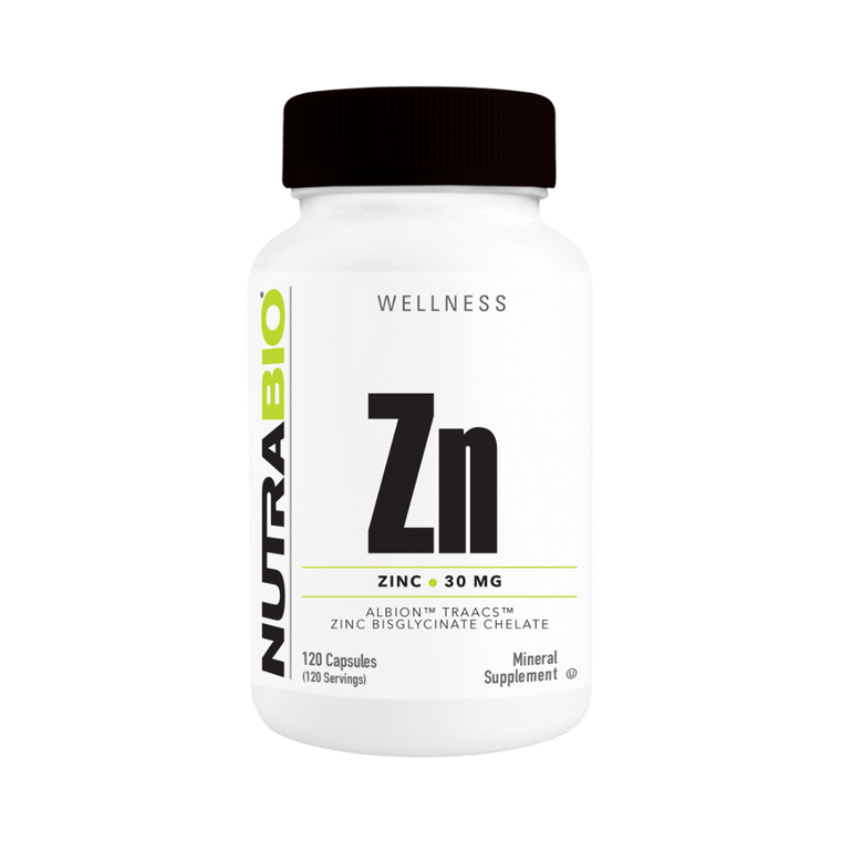 NutraBio Chelated Zinc 30mg 120 caps