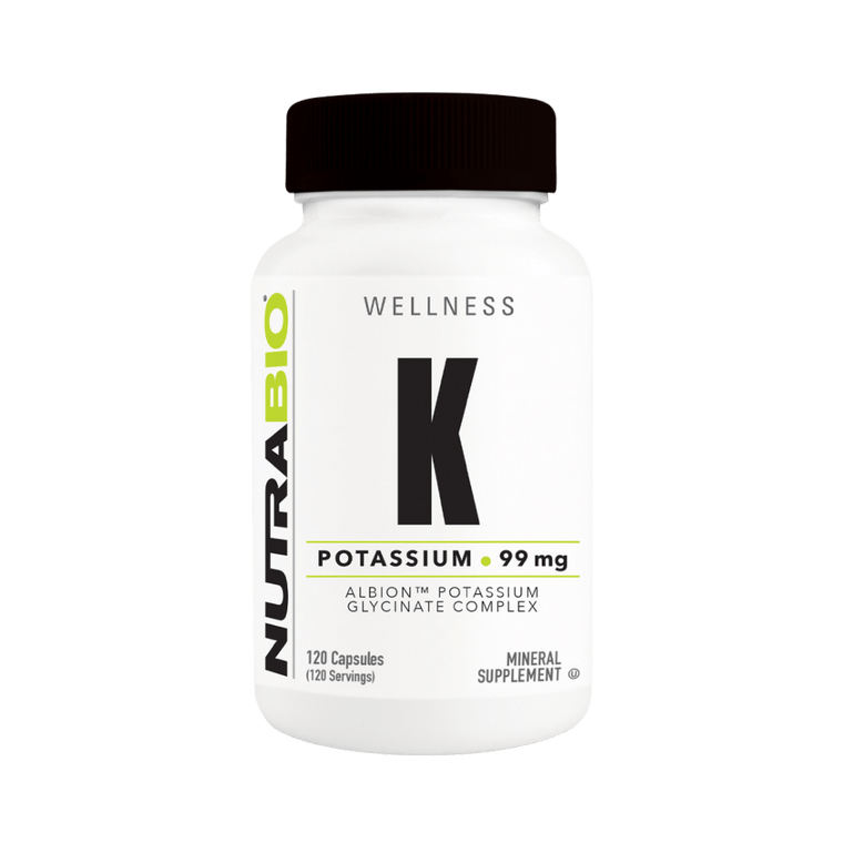 NutraBio K Potassium 99mg 120 caps