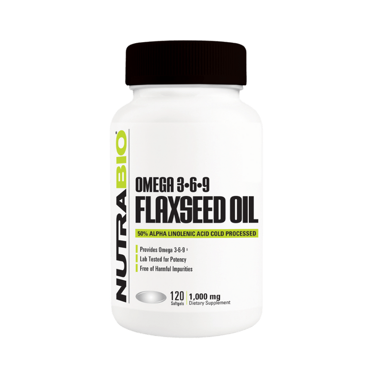 NutraBio Flaxseed Oil Omega 369 120 gels