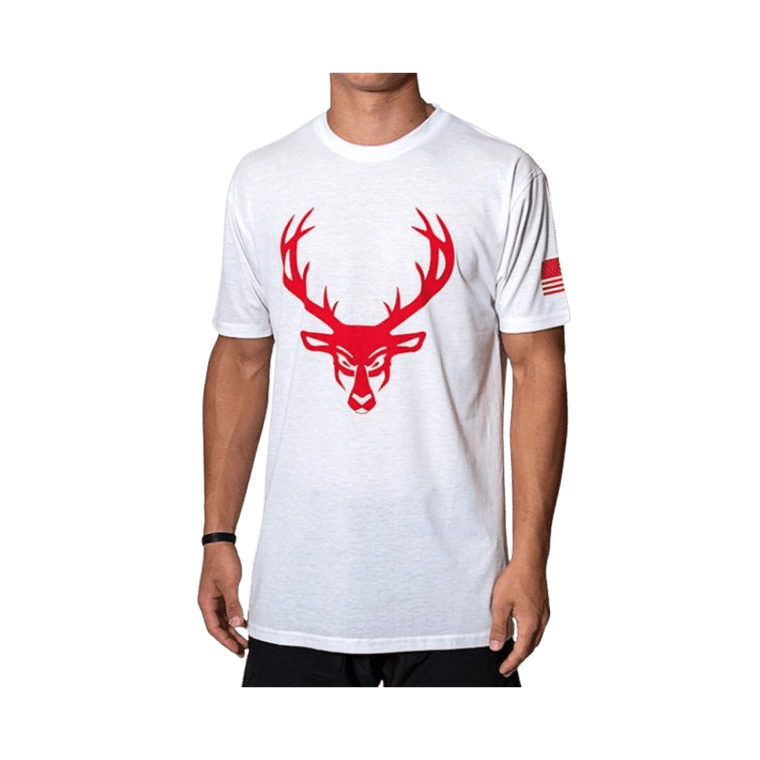 Bucked Up White/Red Flag T-Shirt