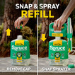 Snap & Spray refill. Remove the cap then snap sprayer onto a refill.