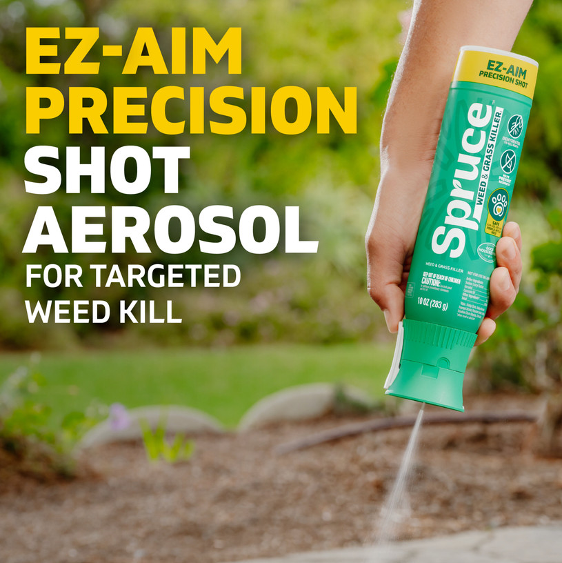 EZ-Aim precision shot aerosol for targeted weed kill.