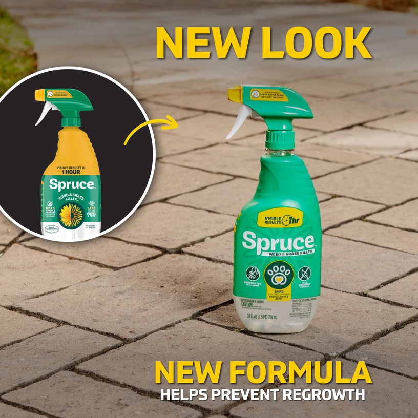 Spruce has a new look, and a new formula that helps to prevent regrowth.