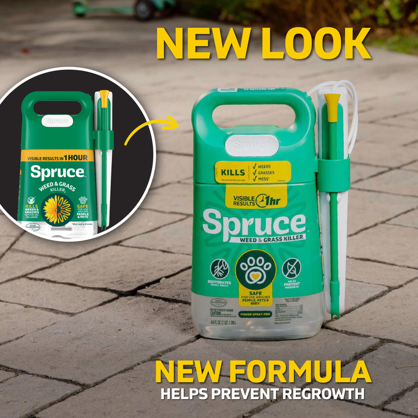 Spruce has a new look, and a new formula that helps to prevent regrowth.
