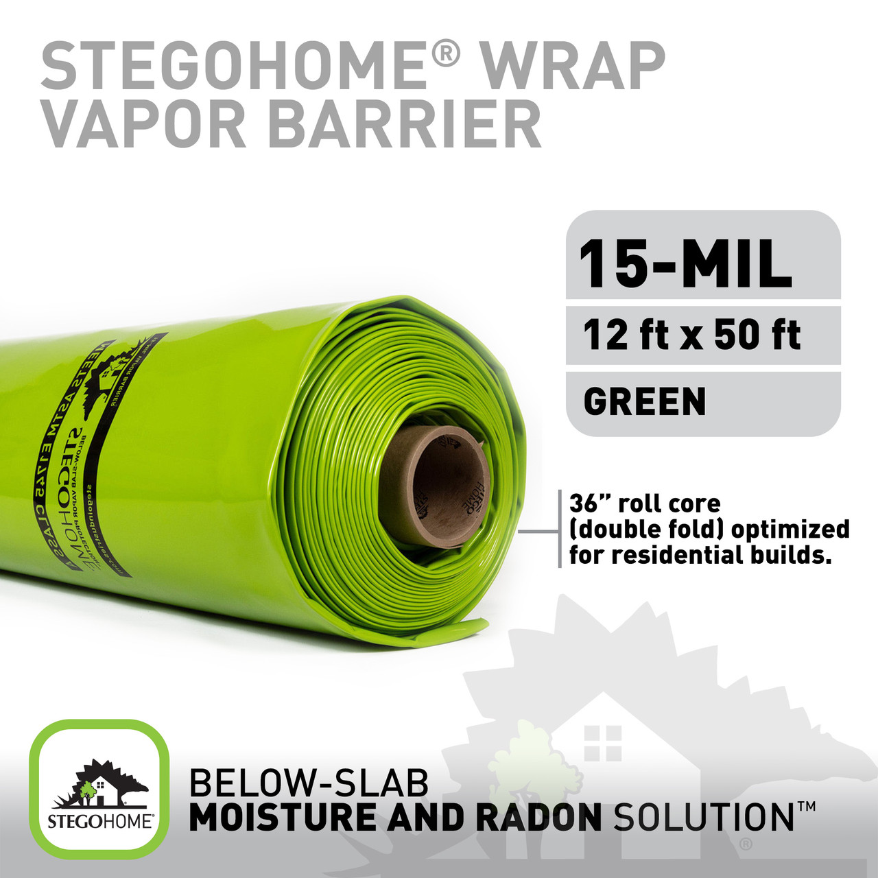 StegoHome 15-Mil Vapor Barrier 12 x 50 | Shop Stego Industries LLC