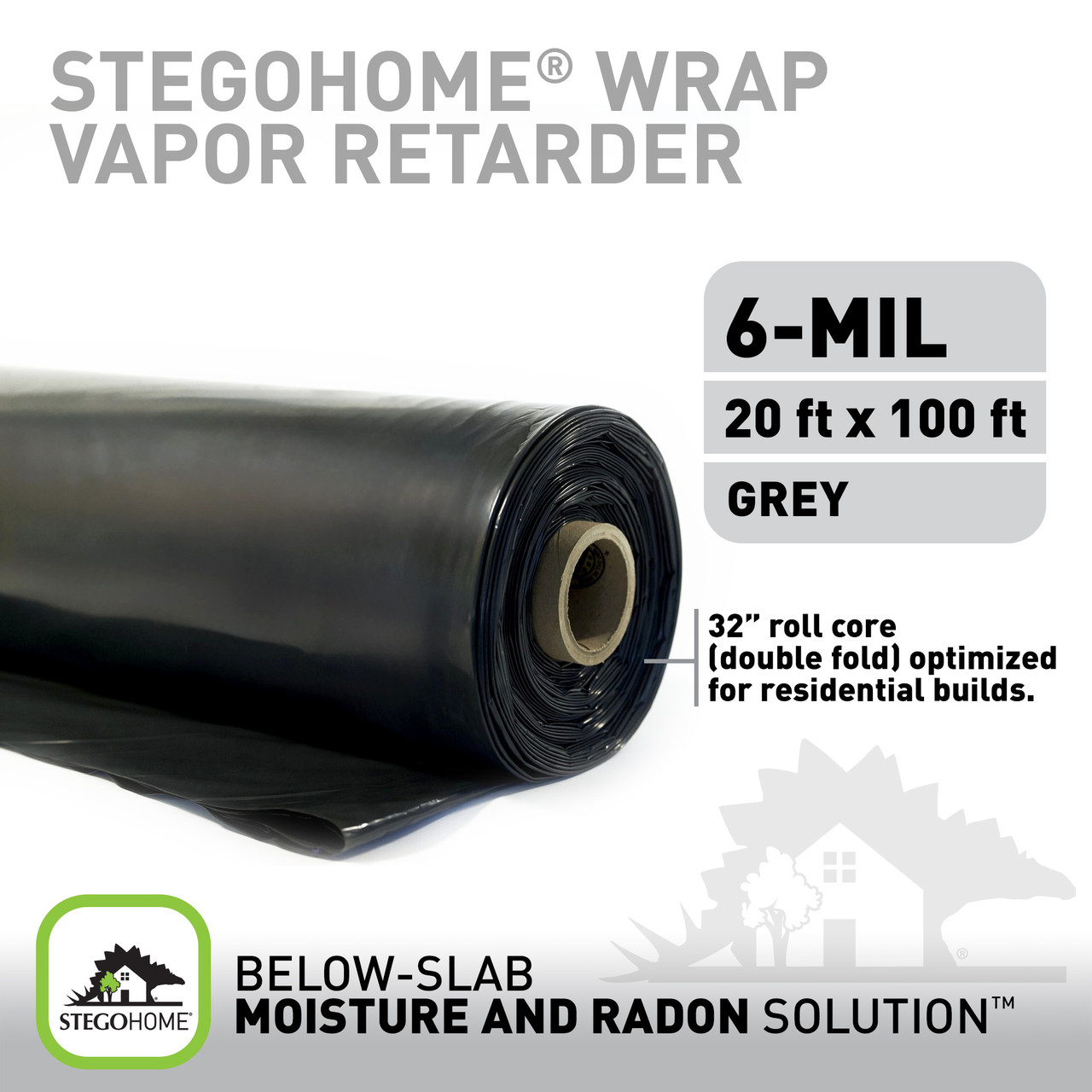 StegoHome® Wrap 6-Mil Vapor Retarder 20' X 100'