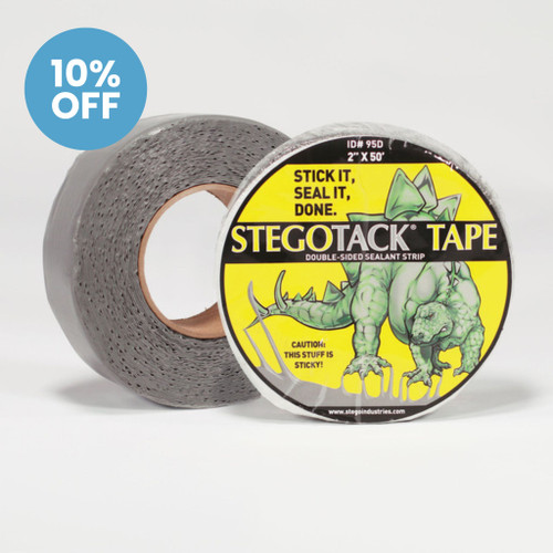 StegoTack® Tape - Seal & Bond | Double-Sided Adhesive Strip | 2" x 50' StegoTack® Tape - Seal & Bond | Double-Sided Adhesive Strip | 2" x 50'