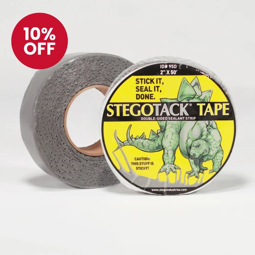 StegoTack® Tape - Seal & Bond | Double-Sided Adhesive Strip | 2" x 50'