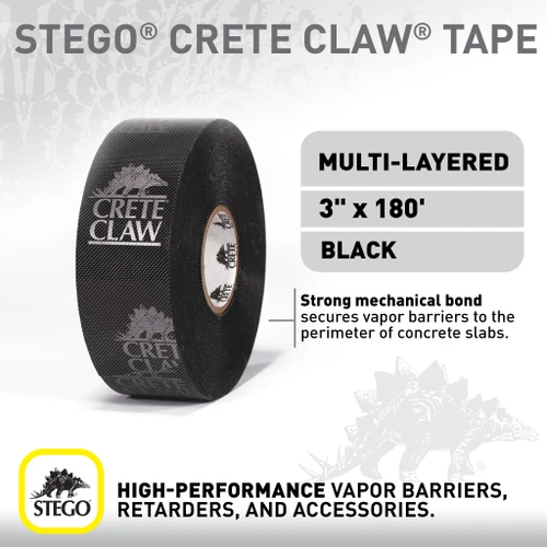 Stego® Crete Claw® Tape - Seal the Perimeter |  3" x 180'