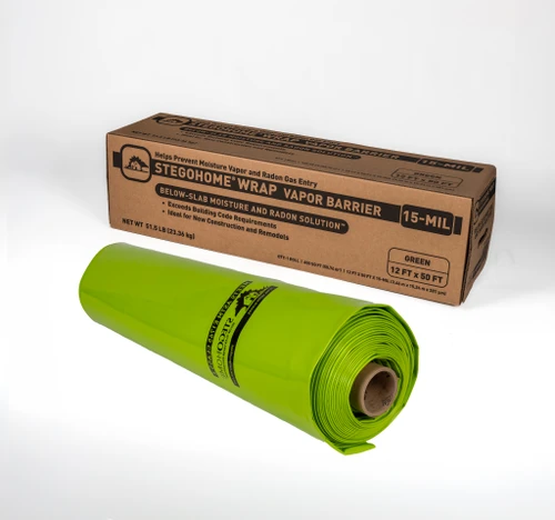 stegohome 15-mil vapor barrier 12x50ft box and roll view