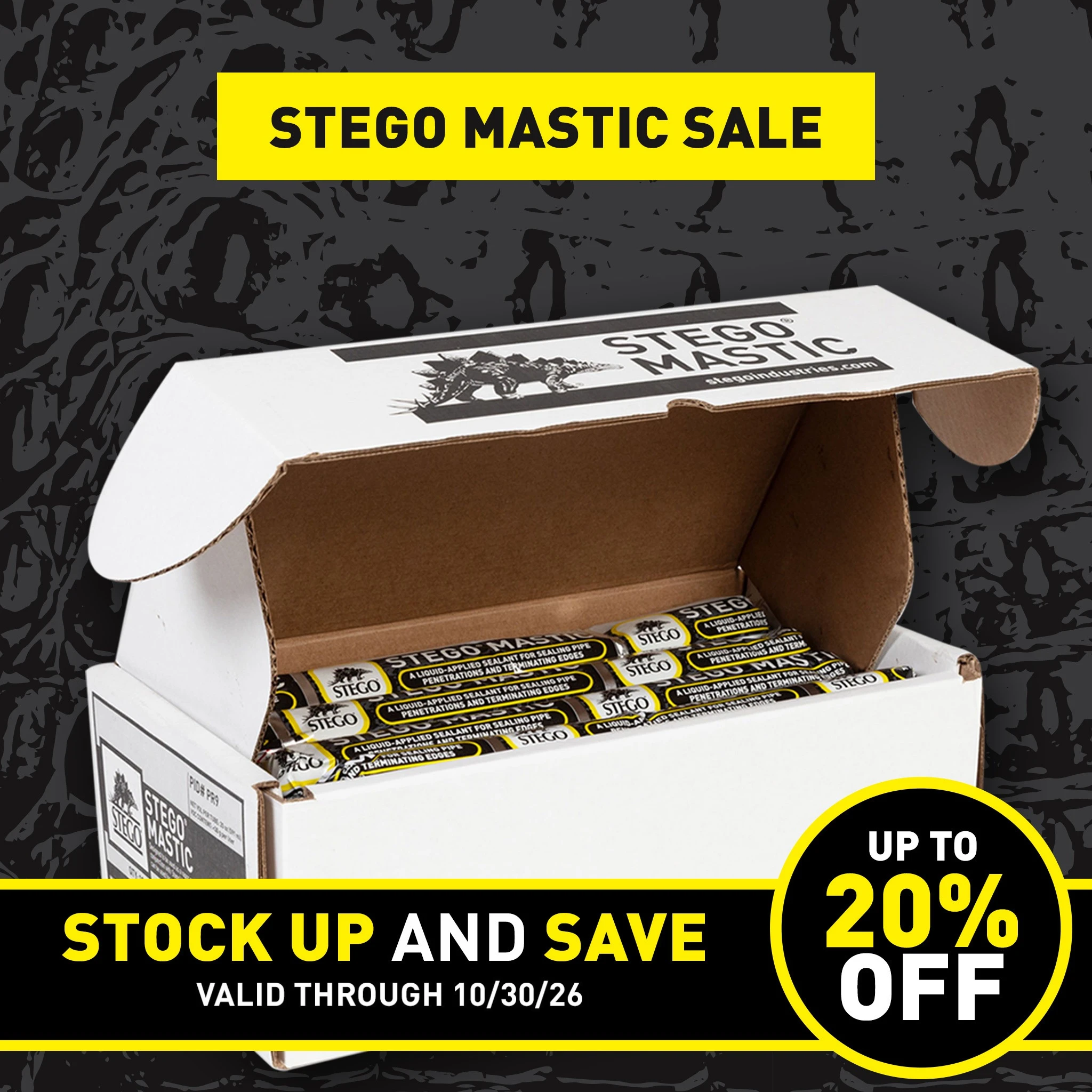 Stego Mastic limited-time savings promotion