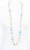 Aqua Marine Baroque Pearl Necklace