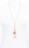 Gold Sunstone Dust Y Necklace