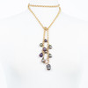 Cluster Pearl Gold Lariat Necklace