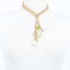 Phrenite Quartz Cluster Lariat Necklace