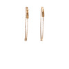 Sleek Gold CZ Hoop Earrings