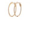 Sleek Gold CZ Hoop Earrings