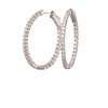 Sparkling CZ Oval Hoop Earrings