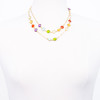Rainbow Gem Stone Chain Necklace