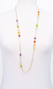 Rainbow Gem Stone Chain Necklace
