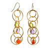 Gold Interlocking Gemstone Earrings