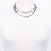 Oxidized Sterling Multi Stone Long Necklace