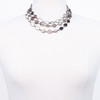 Oxidized Multi Stone 2 in 1 Necklace