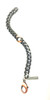 Mens Gunmetal with Copper Accent Bracelet