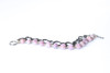 Pink Stone and Gunmetal Bracelet
