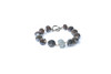 Chocolate and Gray Stone Bracelet