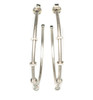 CZ Large Sterling Hoop Earring
