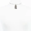 Shown here with hammered sterling choker