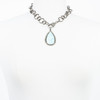 Larimar Diamond Pendant
