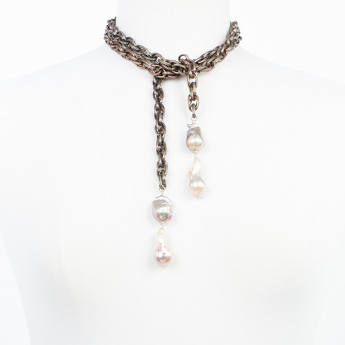 Double Baroque Lariat Necklace