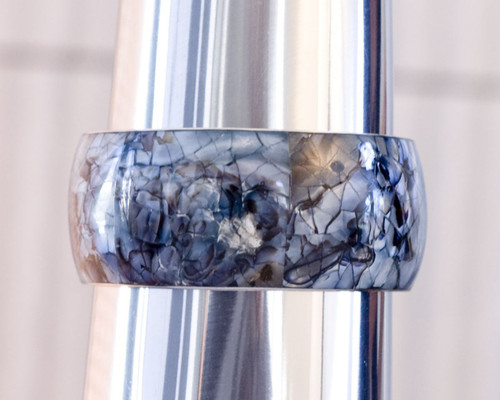 Wide Denim Bangle