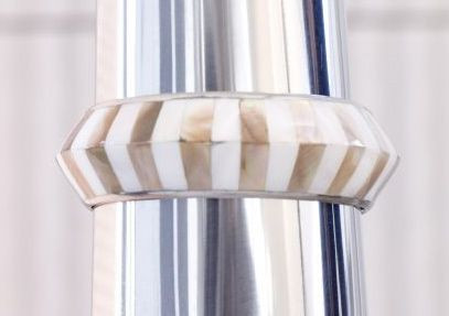 Raised Cream Striped Bangle