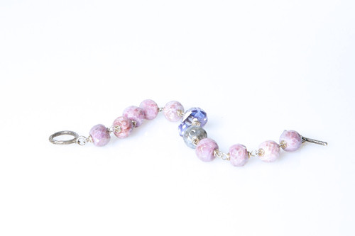 Pink and Purple Stone Bracelet