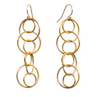 Interlocking Gold Dangle Earrings