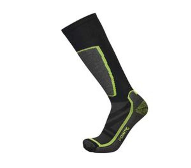 OUR BEST SELLING SKI AND SNOWBOARD SOCK. Light terry loop cushioning in the shin and under the foot offers fantastic comfort and warmth. This is the most versatile weight of ski sock- not too thick, not too thin